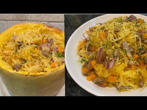 Spaghetti Squash With Stir Fry Vegetables | Zaika With Jabeen