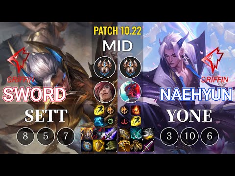 GRF Sword Sett vs GRF Naehyun Yone Mid - KR Patch 10.22