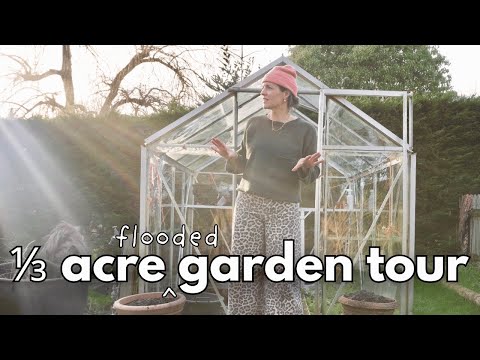 1/3 acre UK garden tour: Sowing seeds, flooding, trapped deer, lost ducks + the bees are BACK! 🐝🦌🌱