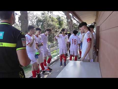 Indomita Pomezia vs Falasche (1-0) categoria Juniores; Le squadre all'appello dall'arbitro