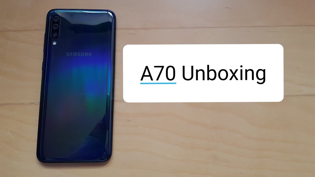 Samsung Galaxy A70 unboxing