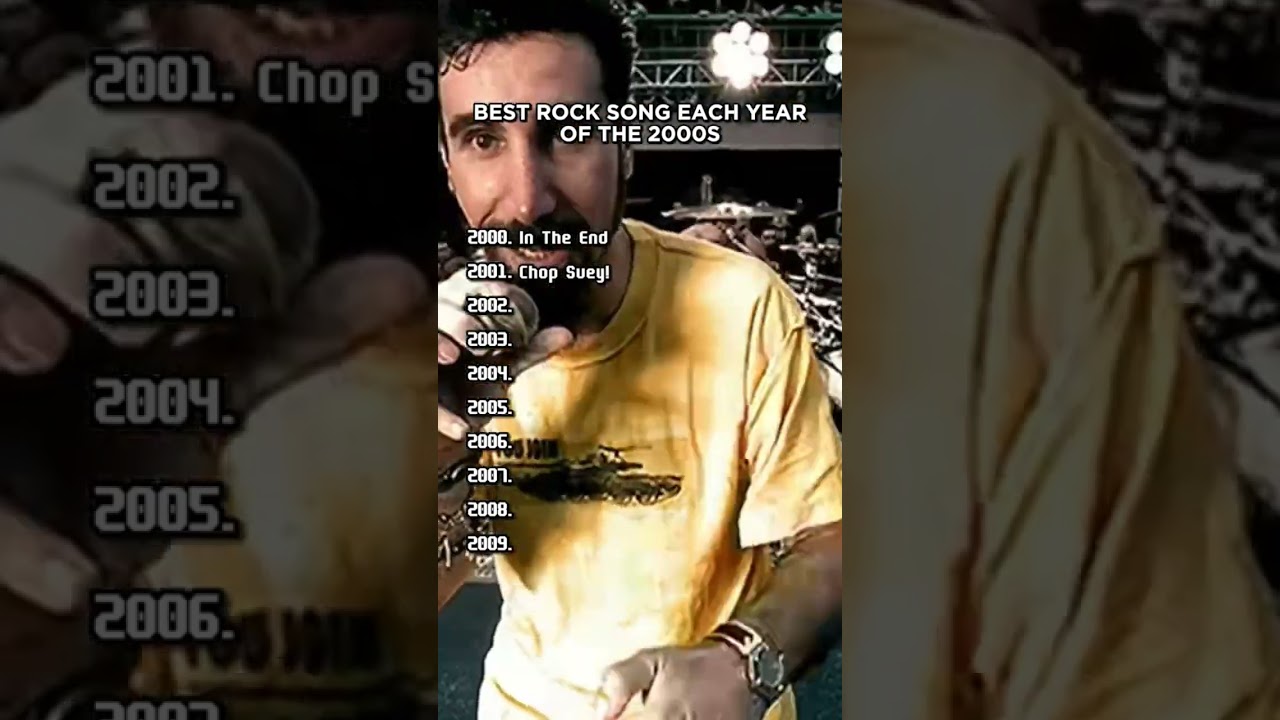 Best rock song each year of the 00s #00s #rockmusic #numetal #alternativerock