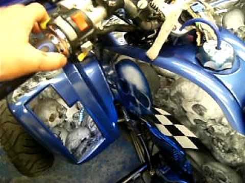 Yamaha 660 Raptor AMR Racing Chequered Skull Graphics & LED's