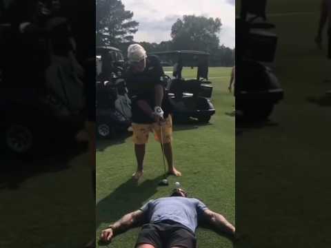 John Daly hits golf ball off of Navy SEAL 🤯