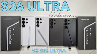 S26 Ultra Unboxing White & Black Color Review vs the S25 Ultra Size and S-Pen Comparison.