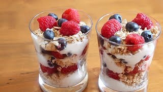 Fruit, Granola & Yogurt Parfaits | Healthy Breakfast Recipe