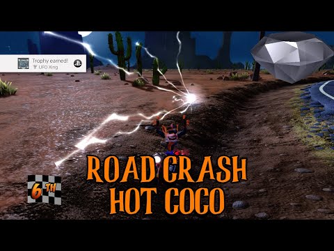 Crash Bandicoot 3 : WARPED |  ROAD CRASH secret path to HOT COCO | Clear Gem | All Boxes