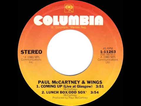 1980 HITS ARCHIVE: Coming Up (Live At Glasgow) - Paul McCartney &  Wings (a #1 record--stereo 45)
