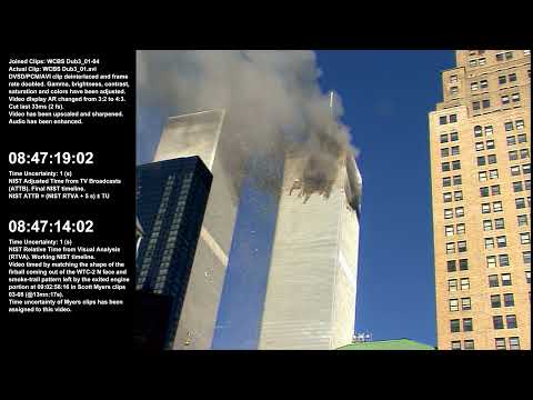 8:47:12am - 9:03:57am / WTC-1 E & N Faces / Raw Video by Keith Behrle - Part 1A of 1