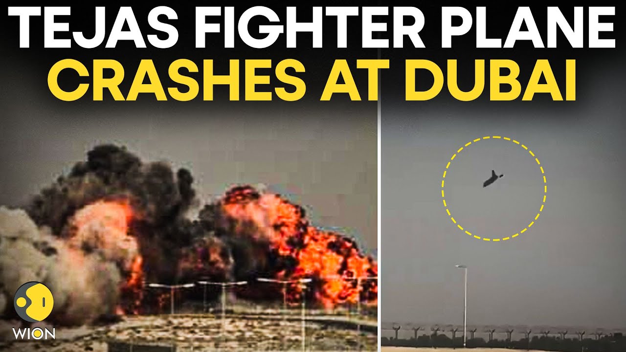 Dubai Plane Crash LIVE: Tejas Fighter Plane CRASHES In Dubai During A Demonstration | WION