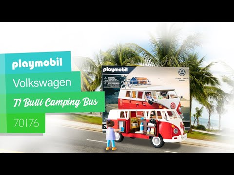Playmobil Volkswagen T1 Camping Bus auf Spritztour ❤️ Mini Film 🎥 VW Bulli 70176 🚌💨 Aufbau Video 🎵