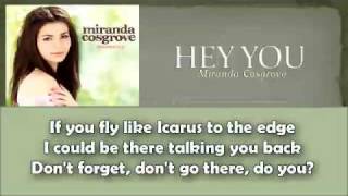 Hey You - Miranda Cosgrove with Lyrics on Screen
