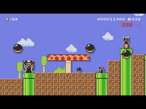 土管の上にある砲台の草原　　[コイン100枚集めれるかな] by ◇はや★ - Super Mario Maker【Wii U】 No Commentary 1by