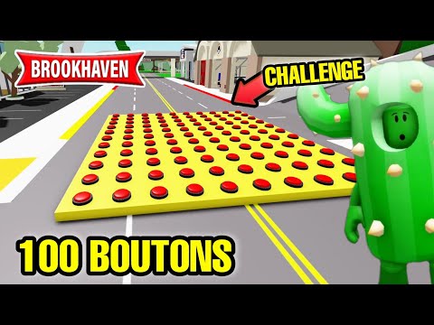 CACTUS AND THE 100 BUTTONS CHALLENGE ON BROOKHAVEN (CRAZY THING)! ROBLOX - BROOKHAVEN RP