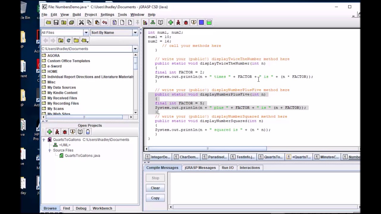 TCH321 Java 1 Unit 3 exercise 4