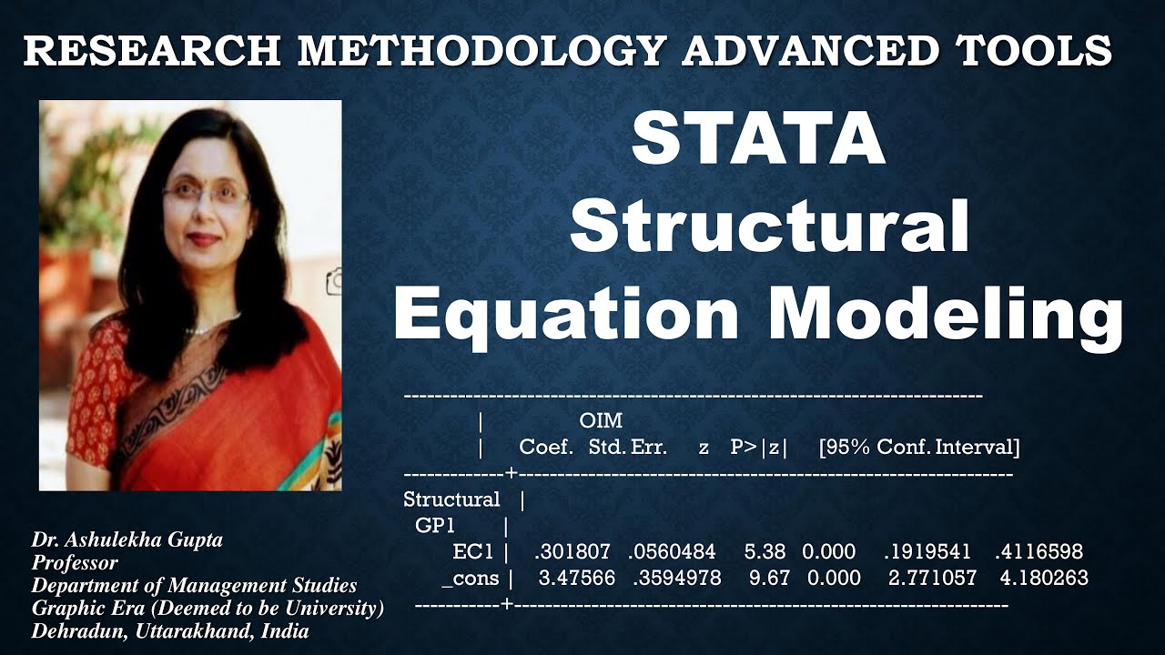 (19) STATA Structural Equation Modeling (sem) (SEM) (construct)