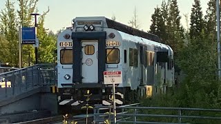 TriMet WES leaving Beaverton Transit  Center headed to Wilsonville