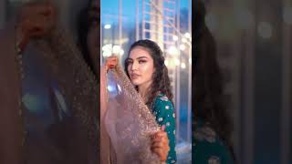 Blue Embellished Chiffon Gharara - Video 1