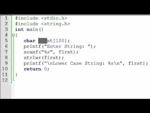 Convert string into lower case using inbuilt function
