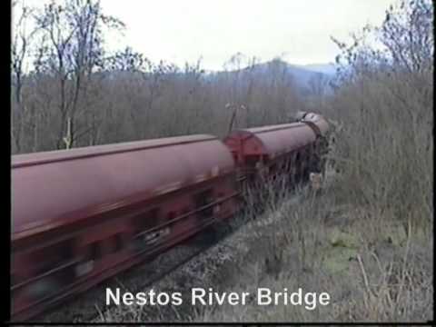 Greek Railways Macedonia - Nestos River Bridge action