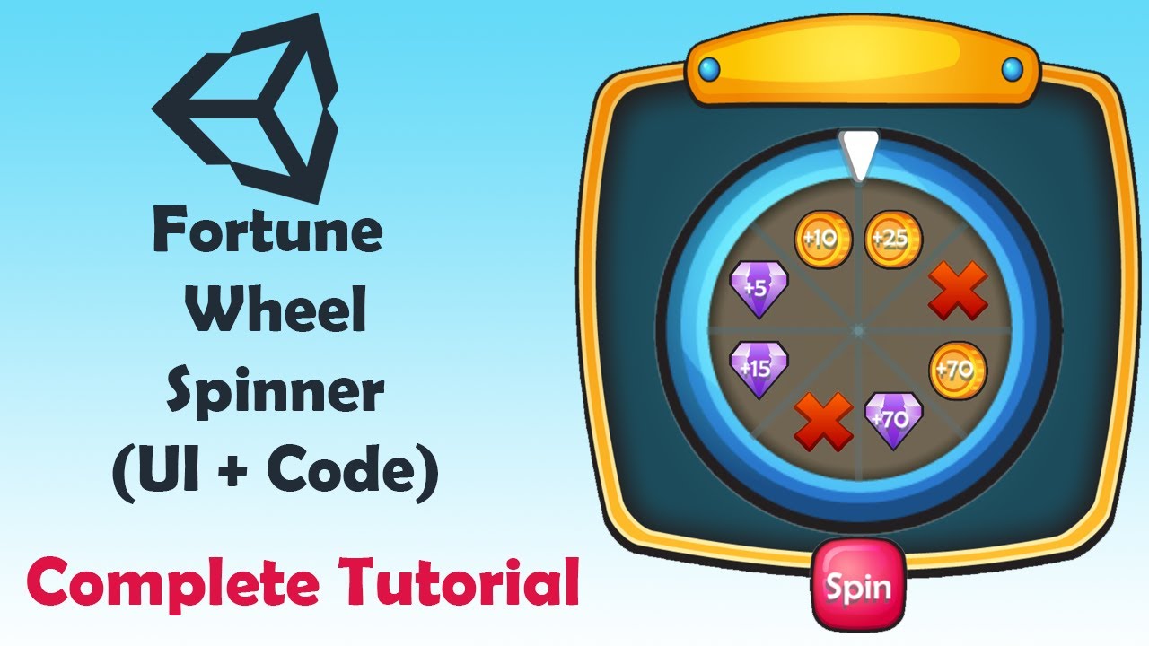 Unity Fortune Wheel Spinner - Complete FREE (UI + C# Code) tutorial