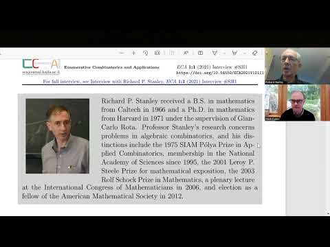 ICECA 2022 - Richard Stanley - International Conference on Enumerative Combinatorics & Applications