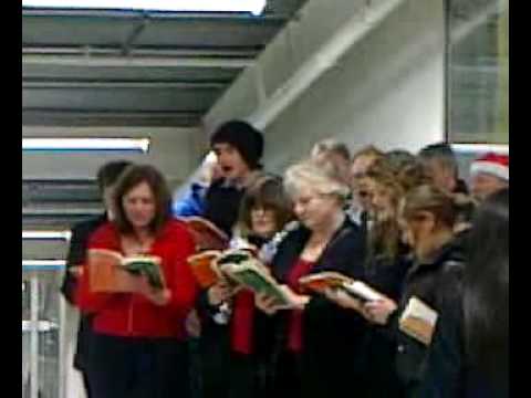 KEVI school teahcers singing at tesco in lichfield