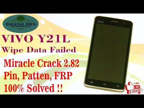VIVO Y21L Wipe Data Failed. How to unlock Pin, Pattern, FRP Done with Miracle 2.82 Crack 100% Done