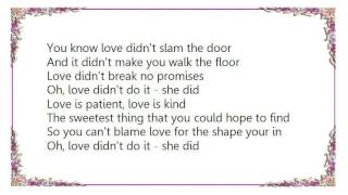 Linda Davis - Love Didn&#39;t Do It Lyrics