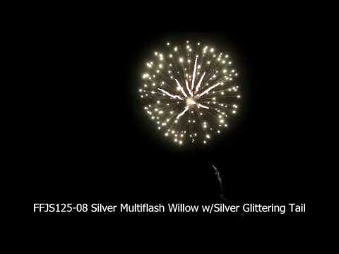 Frontier Fireworks 125mm Silver Multiflash Willow Shell