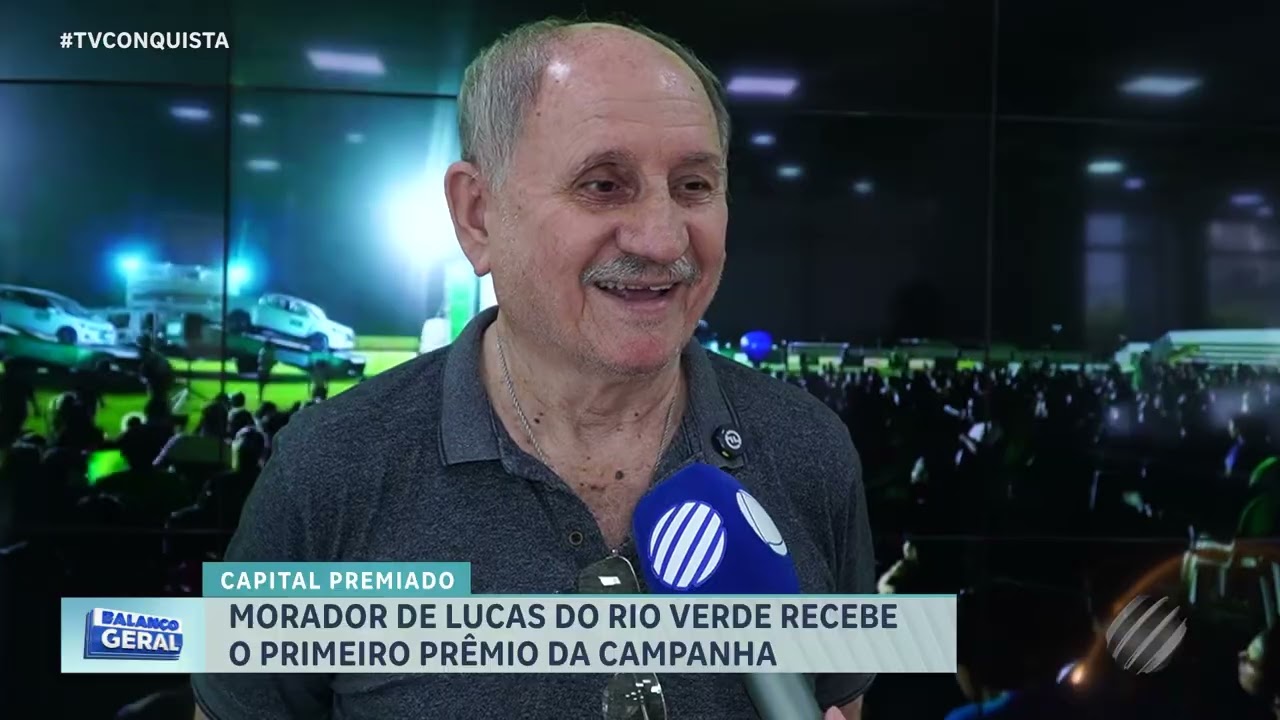 Ganhador do Capital Premiado recebe prêmio em Lucas do Rio Verde