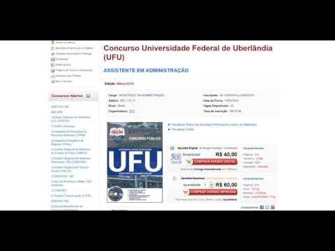 Apostila ASSISTENTE EM ADMINISTRAÇÃO - Concurso Universidade Federal de Uberlândia (UFU)