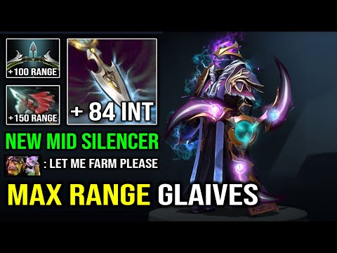 BRUTAL Glaives +250 Attack Range 100% Free Hit Silencer with Insane Pure Damage Dota 2