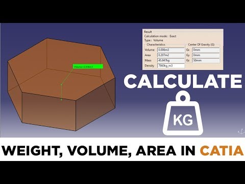 Calculate Volume, Weight, Area in CATIA V5