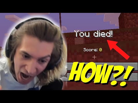 xQcOW Deaths Rage In Minecraft Hardcore Compilation