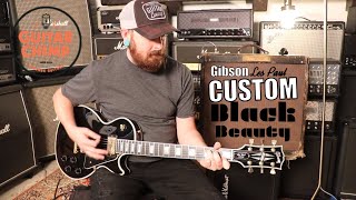 Video thumbnail for 2014 Gibson Custom Shop Les Paul Custom Ebony Black by Guitar Chimp