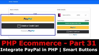 PHP Ecom Part 31: How to integrate PayPal payment 