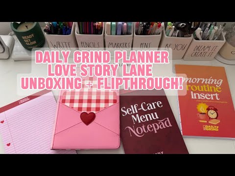 DAILY GRIND PLANNER | LOVE STORY LANE | UNBOXING + FLIPTHROUGH