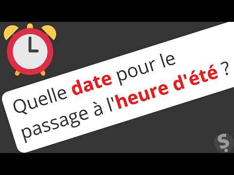 Quelle date pour la passage à l'heure d'été ⏰