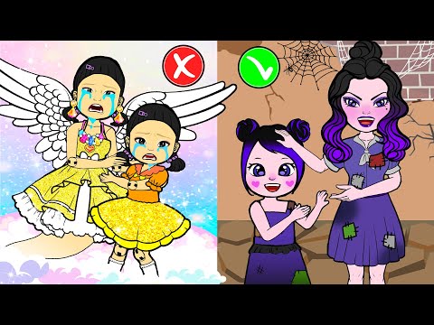 Angel Mother Vs Disney Mother - Rich Family And Poor Family - Dolls Beauty Story & Crafts