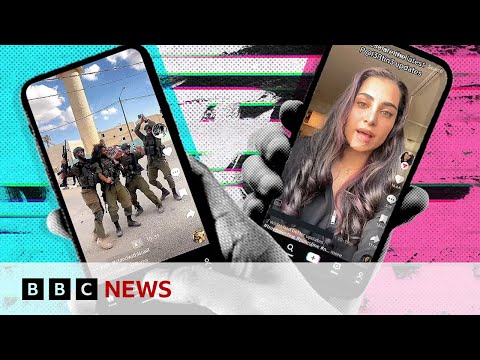 The Israel-Gaza battles raging on TikTok and X - BBC News