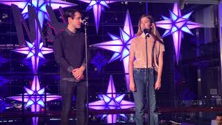 Dear Evan Hansen’s Michael Lee Brown &amp; Mallory Bechtel sing Only Us at Broadway Under the Stars