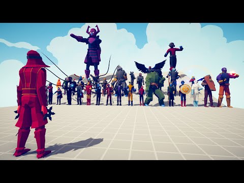 SENSEI vs MARVEL Team - Totally Accurate Battle Simulator TABS