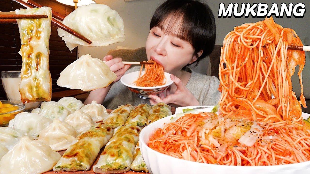 💗더 추워지기전에 망향비빔국수와 각종 딤섬(만두) 먹방🥟 Spicy bibim noodles, Dumplings MUKBANG