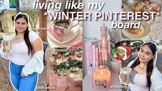 living like my WINTER pinterest board ❄️🦢 holiday drinks, christmas shopping, aesthetic & cozy