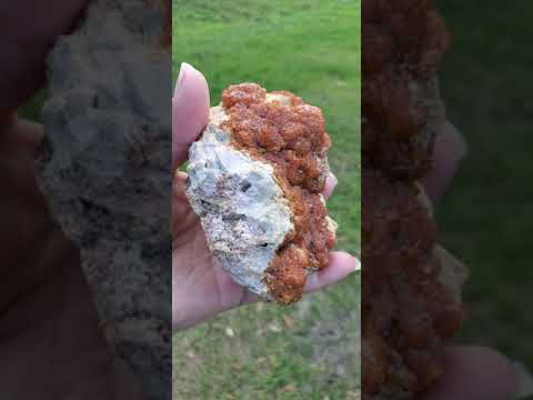 399 G Rare Spessartine Garnets Clustered On Matrix + Feldspar + Smoky Quartz Embedded