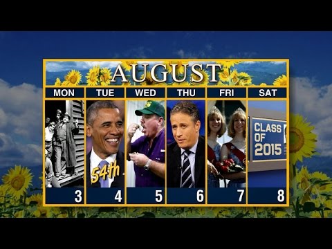 Calendar: The week of August 3rd, 2015