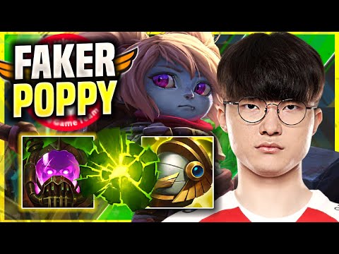 FAKER DOMINATING WITH POPPY! - T1 Faker Plays Poppy Support vs Maokai! | Season 11