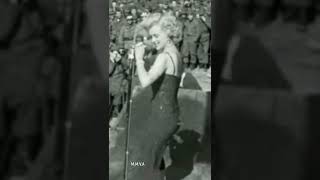 Marilyn Monroe singing "Diamond's Are A Girl's Best Friend" for the troops in Korea Feb 1954
