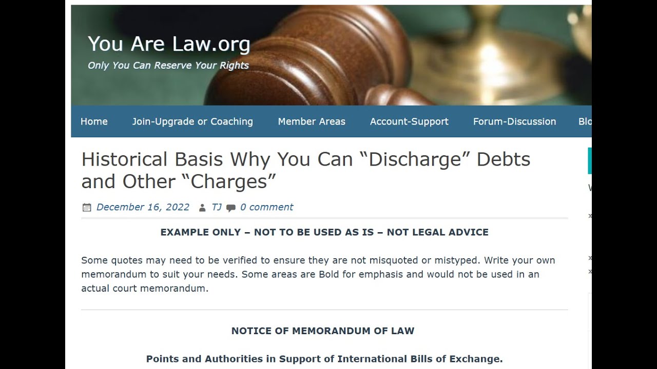 History of Discharging Debts-Cases and Why - YouTube